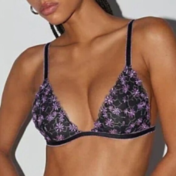 NWT UO Out From Under Christy Lazy Daisy Purple Bralette - Picture 3 of 4